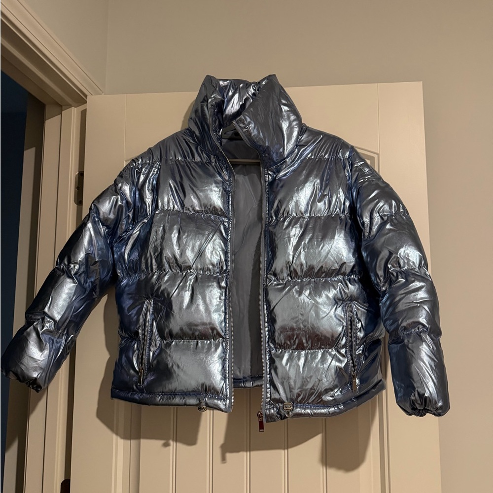 Metallic Puffer Jacket